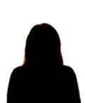 Silhouette of a young woman standing and facing the camera. Isolated on a clean white background. Represents themes of anonymity, identity, feminism, or self-reflection. Minimalist style, suitable for creative projects, marketing, or visual storytelling.